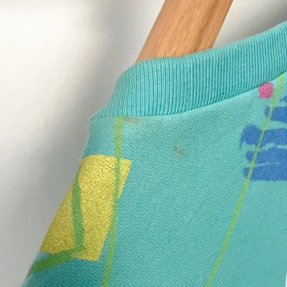 Fifth Sun Colorful Geometric Abstract Art 90s Inspired Retro Print Sweatshirt - Picture 11 of 11